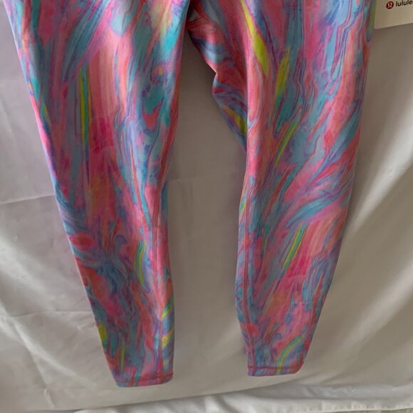 LULULEMON Wunder Train High Rise Leggings Tights in Pastel Prism Sz 8 - Picture 3 of 5